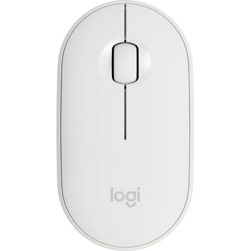Souris sans fil Bluetooth Logitech Pebble M350 Blanc cassé (910-005716)