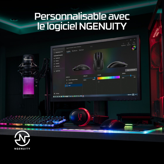 Souris de jeu sans fil Bluetooth HyperX Pulsefire Haste 2 (6N0B0AA)
