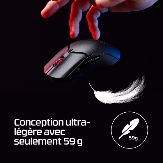 Souris gamer sans fil HyperX Pulsefire Haste 2 Mini (7D388AA)