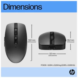  HP Souris silencieuse rechargeable 710 Souris silencieuse rechargeable HP 710 (6E6F2AA)