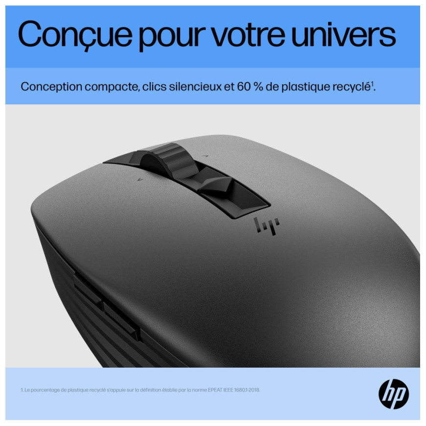 HP Souris silencieuse rechargeable 710 Souris silencieuse rechargeable HP 710 (6E6F2AA)