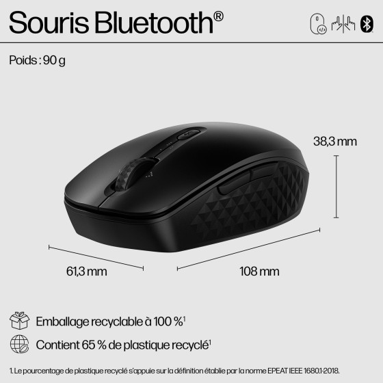 Souris sans fil Bluetooth programmable HP 425 (7M1D5AA)