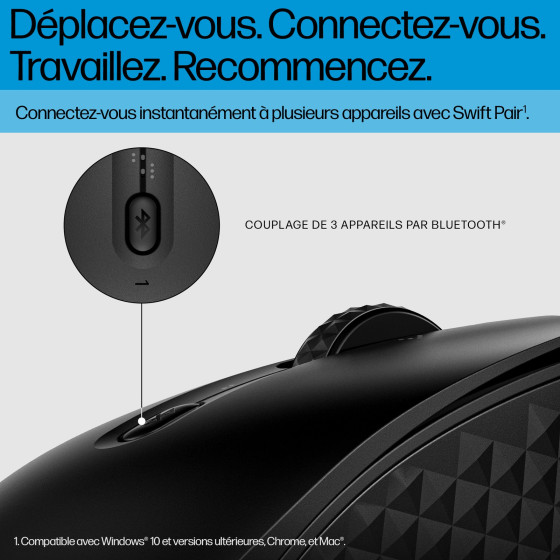 Souris sans fil Bluetooth programmable HP 425 (7M1D5AA)