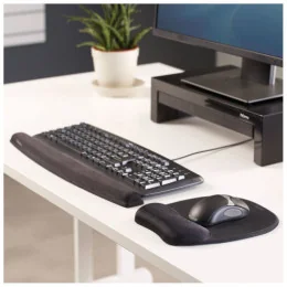  Tapis de souris - repose-poignet Ergo Mousse Noir  (9176501)