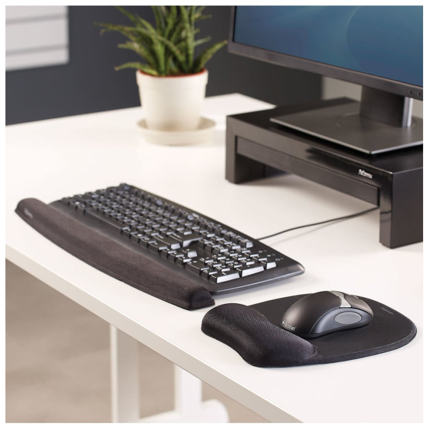 Tapis de souris - repose-poignet Ergo Mousse Noir (9176501)