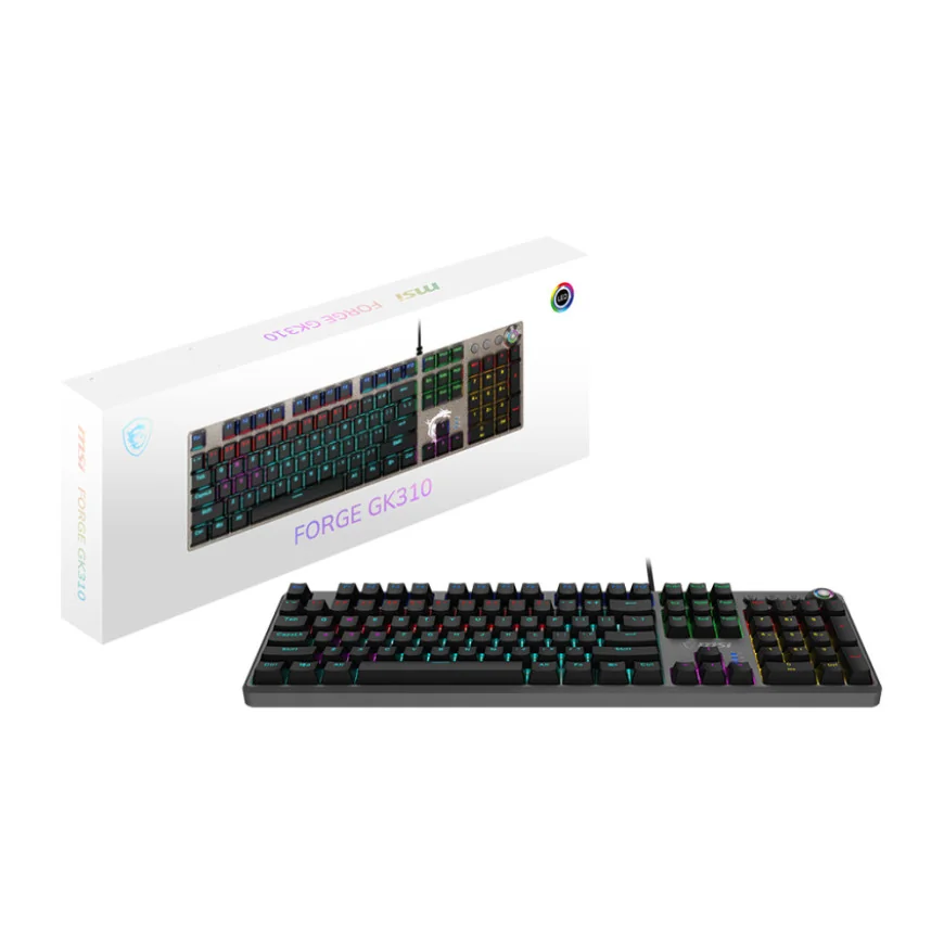Clavier gaming rétroéclairé mécanique MSI FORGE GK310 RED - AZERTY (OS1-8ZA8015-000)