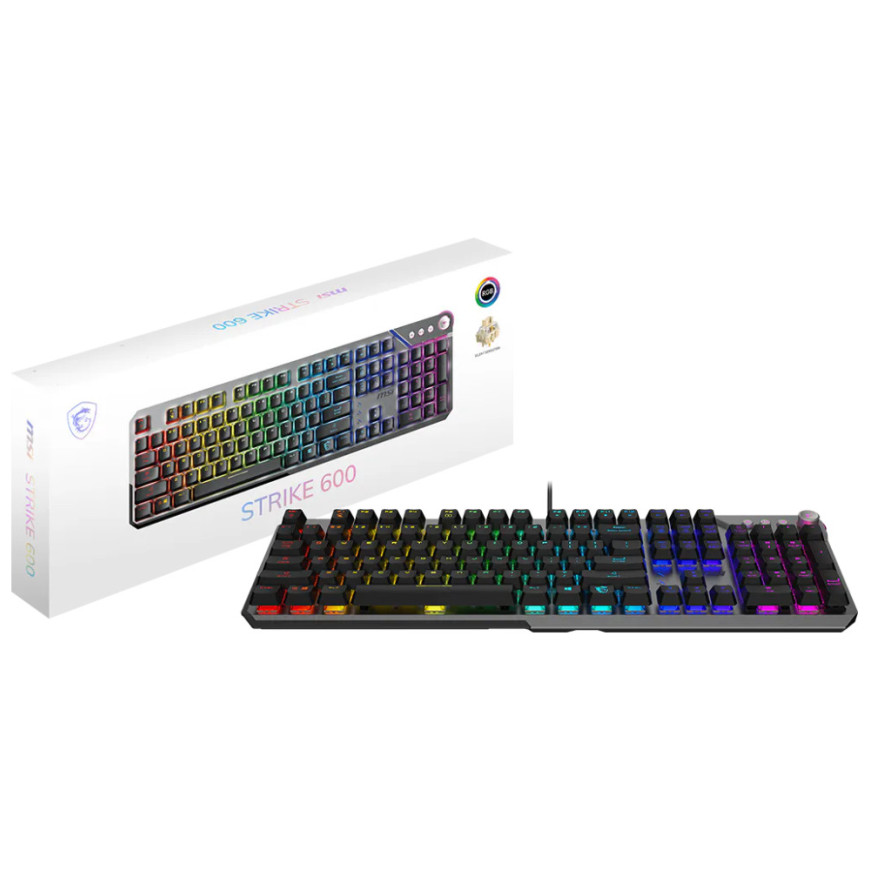 Clavier gaming rétroéclairé mécanique MSI STRIKE 600 SILENT - AZERTY