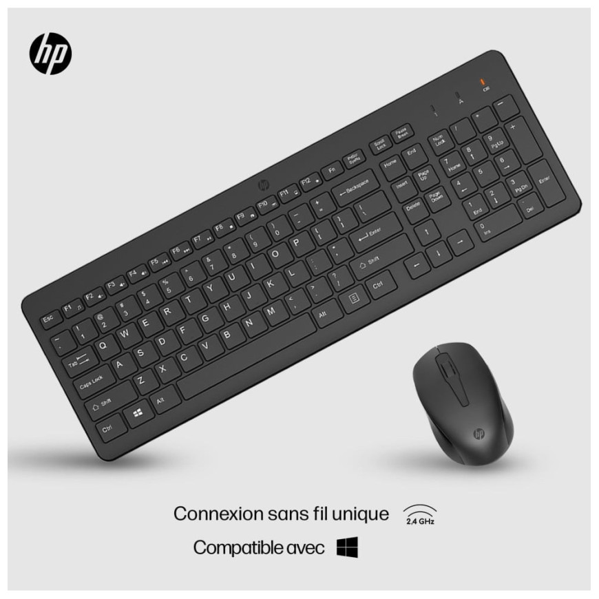 HP Ensemble combiné clavier et souris sans fil 330 - AZERTY (2V9E6AA)