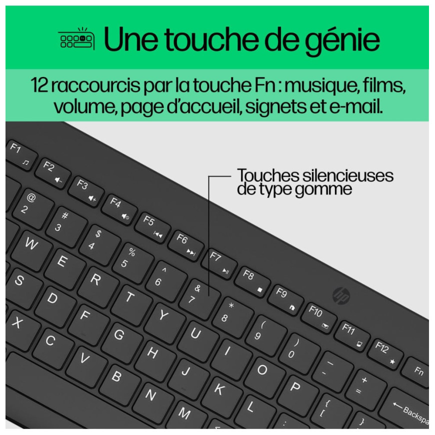 HP Ensemble combiné clavier et souris sans fil 330 - AZERTY (2V9E6AA)