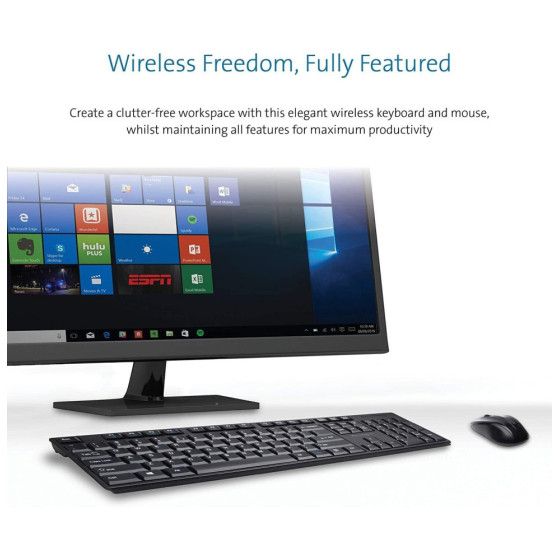 Ensemble sans fil souris + clavier Kensington compact Pro Fit - AZERTY (K75230FR)