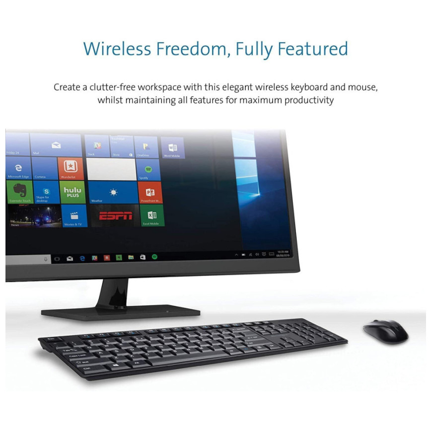 Ensemble sans fil souris + clavier Kensington compact Pro Fit - AZERTY (K75230FR)