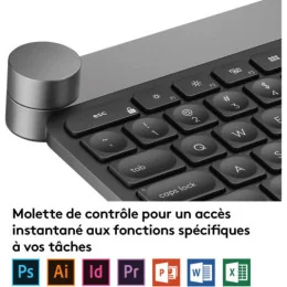  Clavier Bluetooth Multidispositif Logitech Craft - Français (AZERTY) (920-008497)