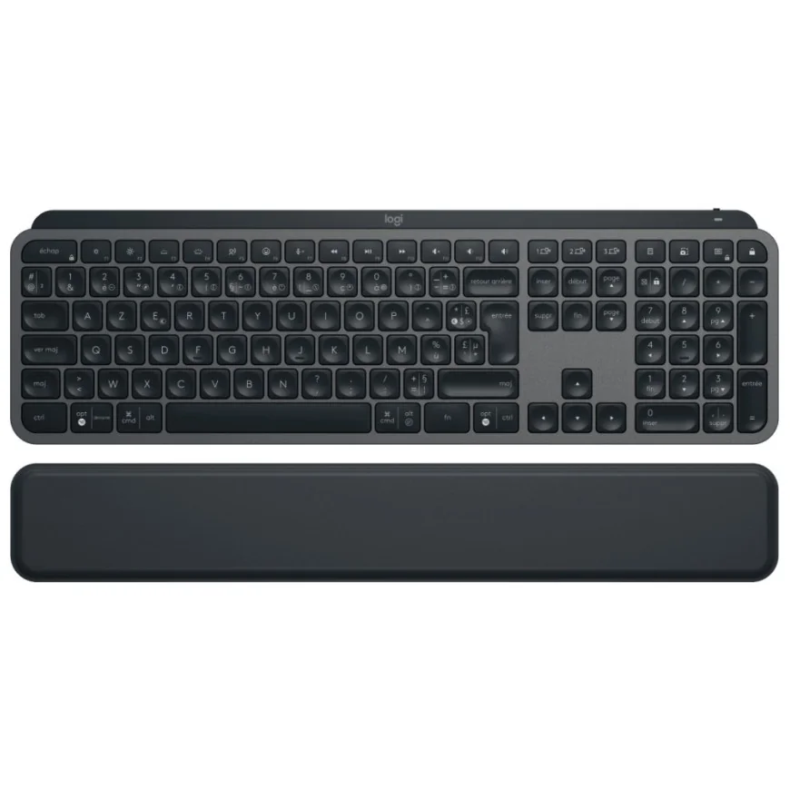 Clavier sans fil Logitech MX Keys Plus avec repose-poignets - AZERTY (920-009406)