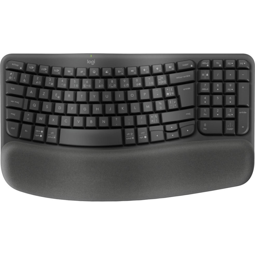Logitech Wave Keys clavier RF sans fil + Bluetooth AZERTY Français Graphite (920-012286)