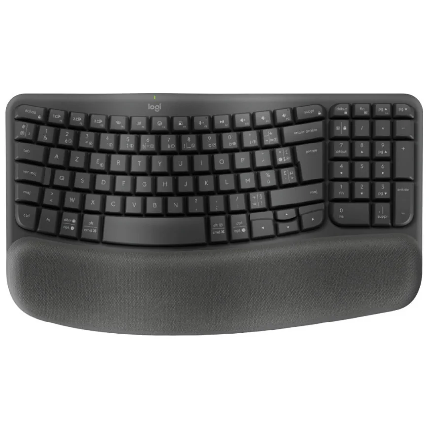 Logitech Wave Keys clavier RF sans fil + Bluetooth AZERTY Français Graphite (920-012286)