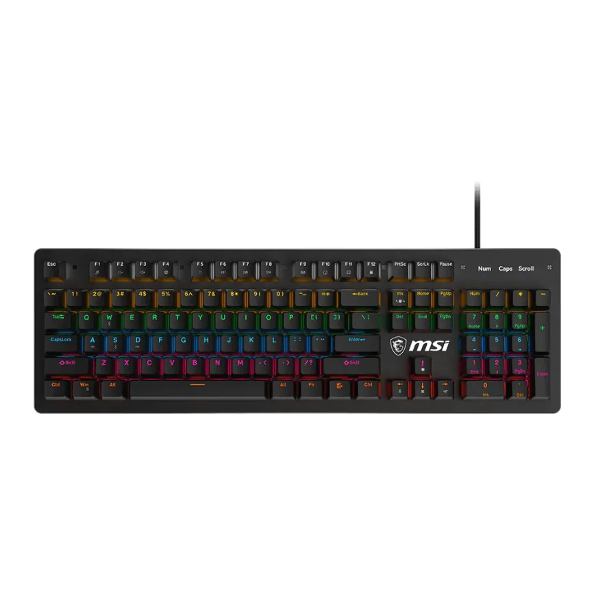 Clavier gaming rétroéclairé mécanique MSI FORGE GK300 BLUE - AZERTY