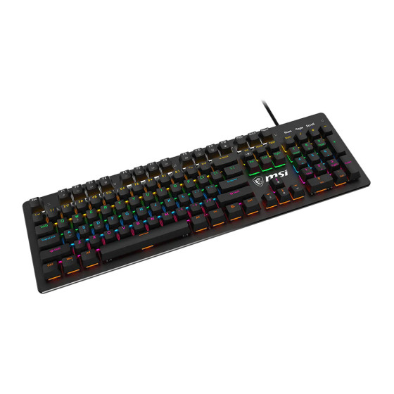Clavier gaming rétroéclairé mécanique MSI FORGE GK300 BLUE - AZERTY