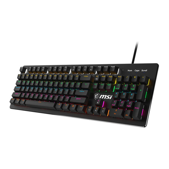 Clavier gaming rétroéclairé mécanique MSI FORGE GK300 BLUE - AZERTY