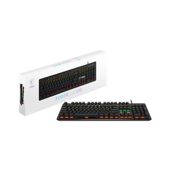 Clavier gaming rétroéclairé mécanique MSI FORGE GK300 BLUE - AZERTY