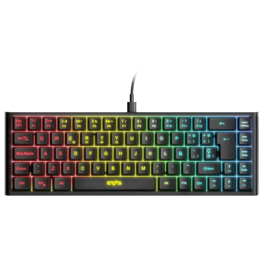 Clavier gaming rétroéclairé Energy Sistem ESG K4 Kompact RGB USB-C (AZERTY)