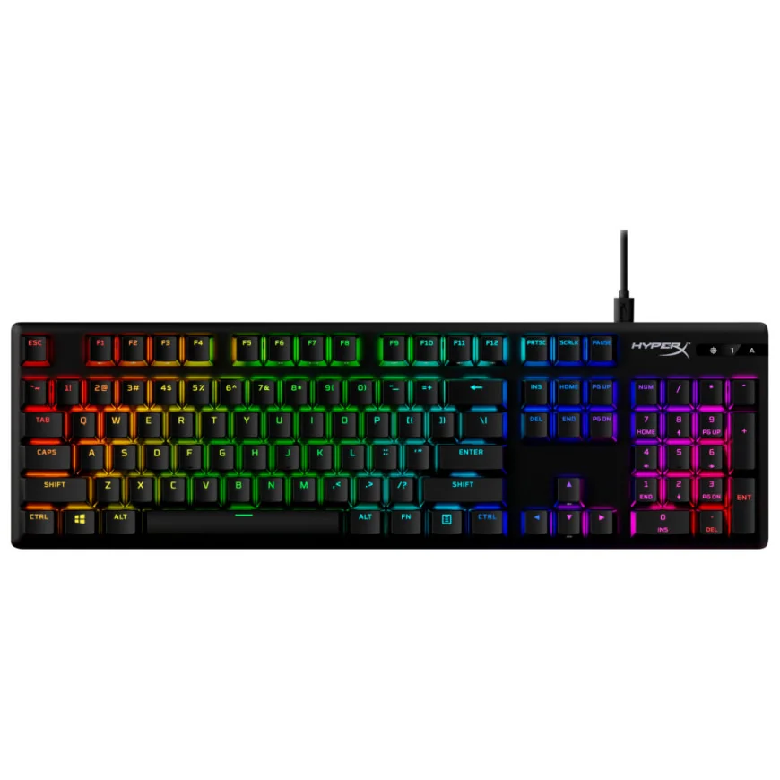 Clavier de jeu mécanique HyperX Alloy Origins PBT HX Rouge - AZERTY (639N3AA)