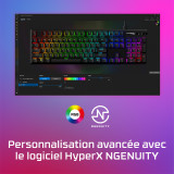 Clavier de jeu mécanique HyperX Alloy Origins PBT HX Rouge - AZERTY (639N3AA)