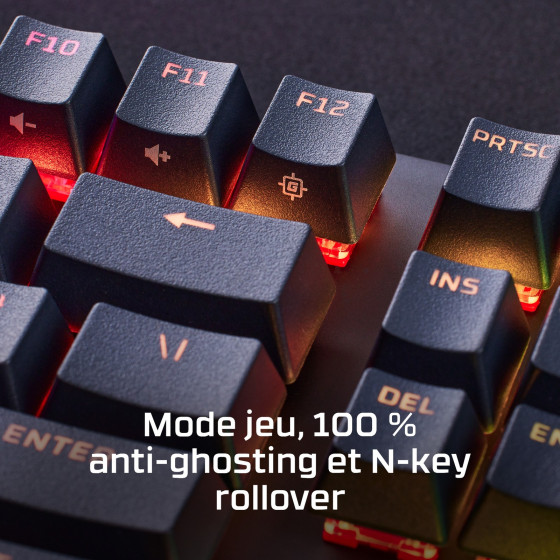 Clavier de jeu mécanique HyperX Alloy Origins PBT HX Rouge - AZERTY (639N3AA)