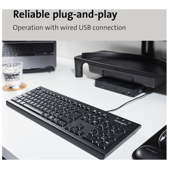 Clavier filaire Kensington ValuKeyboard USB - AZERTY (1500109FR)