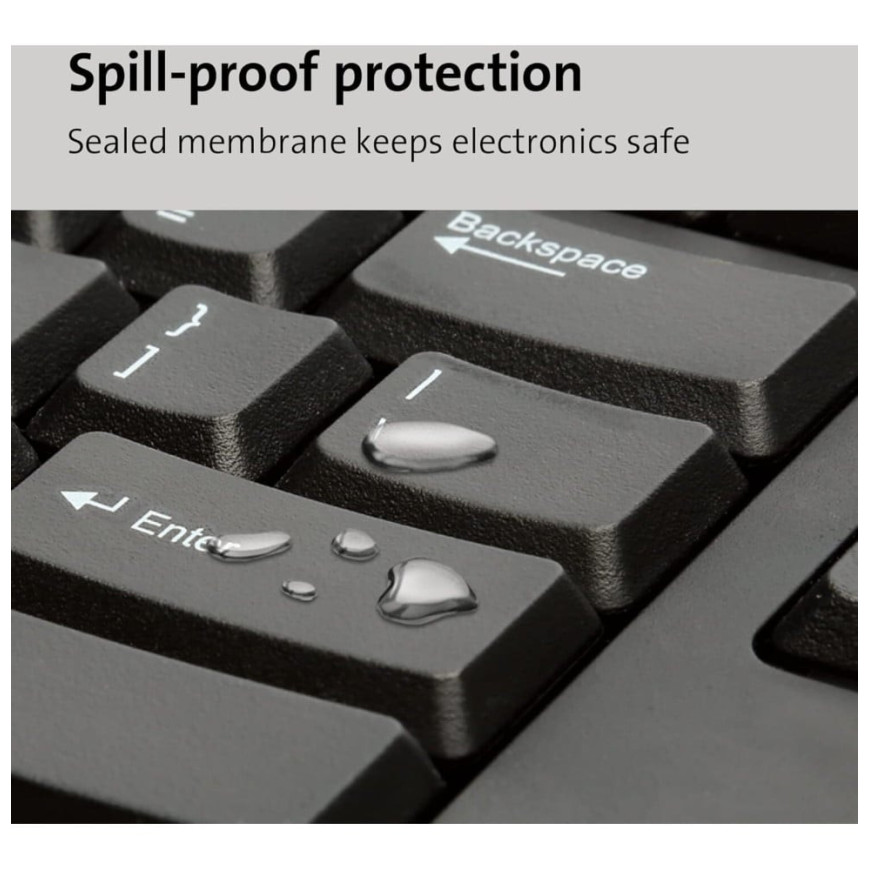 Clavier filaire Kensington ValuKeyboard USB - AZERTY (1500109FR)