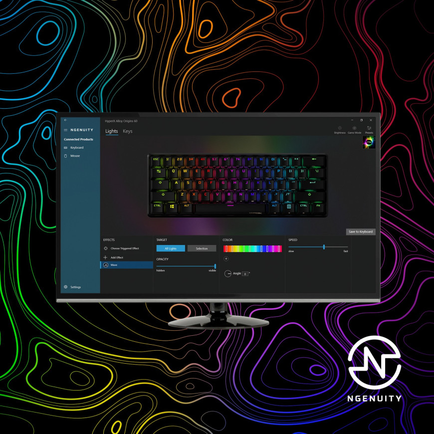 HP HyperX Alloy Origins 60 - Clavier mécanique gaming - HX rouge - AZERTY (6P6K8AA)