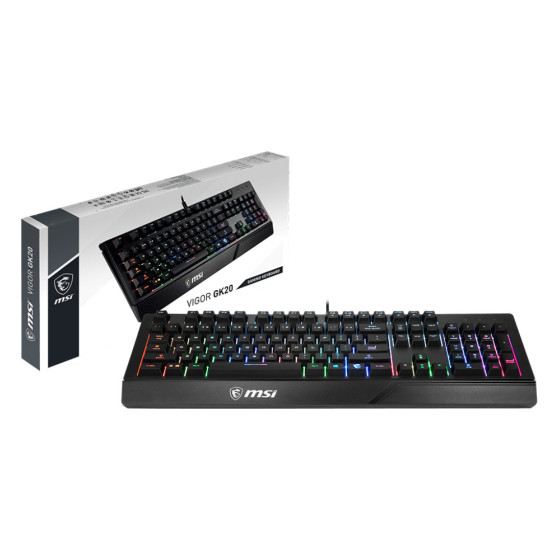 Clavier gaming rétroéclairé MSI VIGOR GK20 - AZERTY (S11-04FR233-CLA)