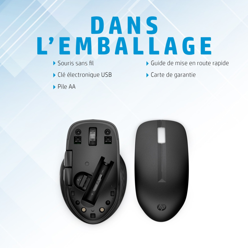 Souris sans fil Bluetooth multi-périphériques HP 435 (3B4Q5AA)