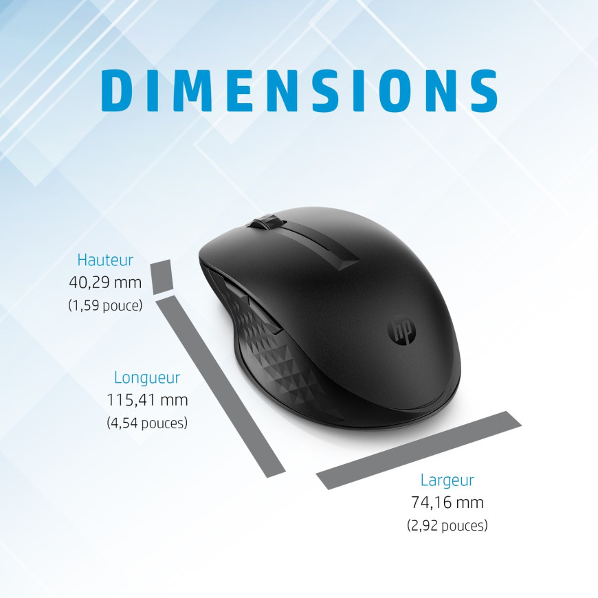 Souris sans fil Bluetooth multi-périphériques HP 435 (3B4Q5AA)