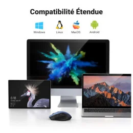  Souris sans fil Ugreen Design Ergonomique 2.4 - Blue (15064)