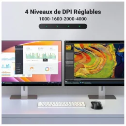  Souris sans fil Bluetooth Ugreen Silencieuse Ergonomique 2