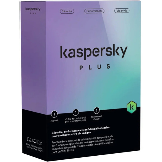 Kaspersky Plus - 1 Poste / 2 ans
