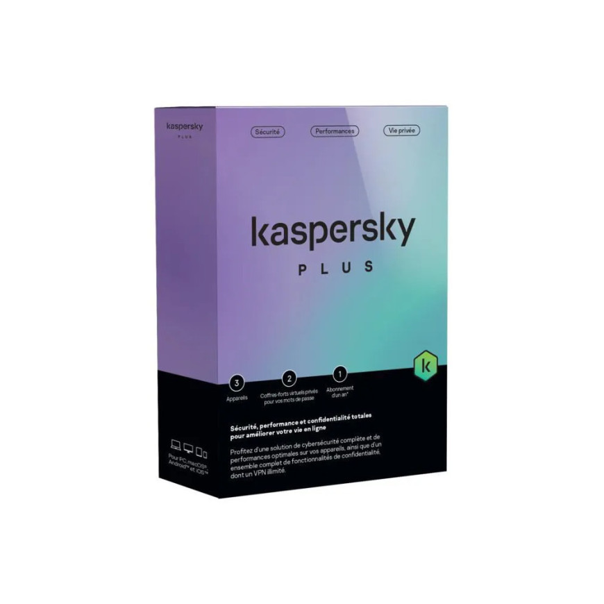 Kaspersky Plus - 3 Postes / 2 ans