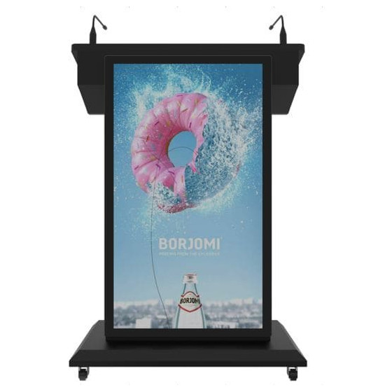 Pupitre mobile digital double écran 21,5"+43" PC i5 8/128GO Accent