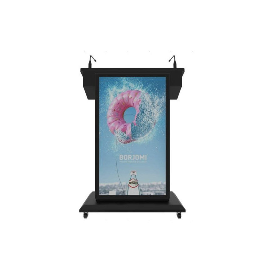 Pupitre mobile digital double écran 21,5"+43" PC i5 8/128GO Accent