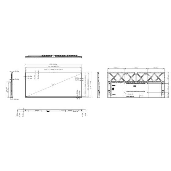 SMARTBOARD ACCENT EK105GA - Écran Interactif Géant 105" 5K avec 8 Micros