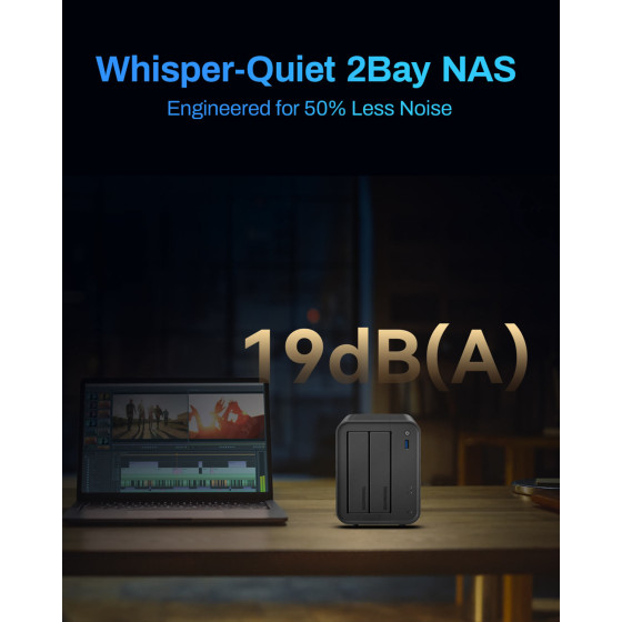 Serveur NAS 2 baies TerraMaster F2-425 (EC-TM-NASD-F2-425)