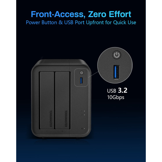 Serveur NAS 2 baies TerraMaster F2-425 (EC-TM-NASD-F2-425)