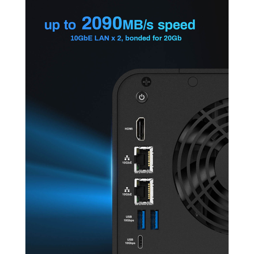 Serveur NAS 6 baies TerraMaster F6-424 Max (EC-TM-NASD-F6-424MAX)