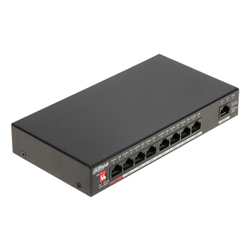 Switch Dahua PFS3000 DHPFS30098ET96 Unmanaged 9 Port Ethernet 8 Port PoE Desktop (PFS3009-8ET1GT-96)