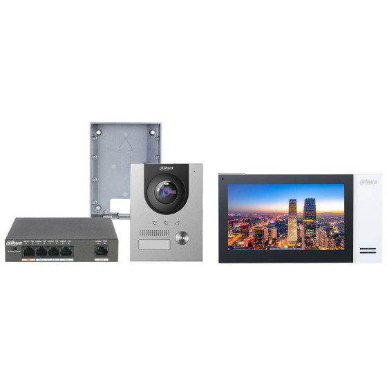 Dahua videophone IP DHI-KTP01(S) kit video intercom +switch