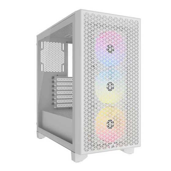 Boitier Corsair 3000D RGB Airflow Mid-Tower Ref: CC-9011256-WW Blanc (840006610861)
