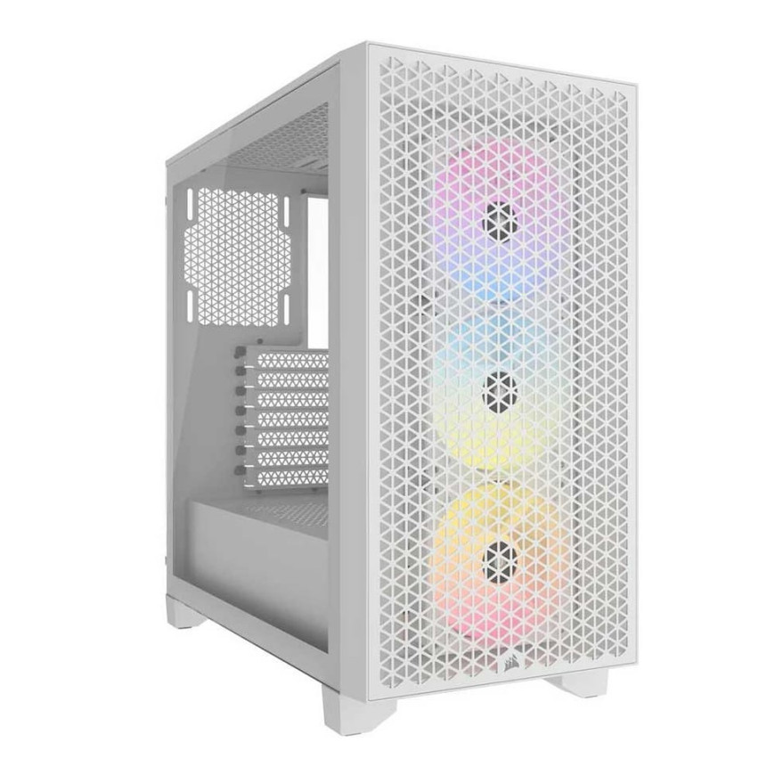 Boitier Corsair 3000D RGB Airflow Mid-Tower Ref: CC-9011256-WW Blanc (840006610861)
