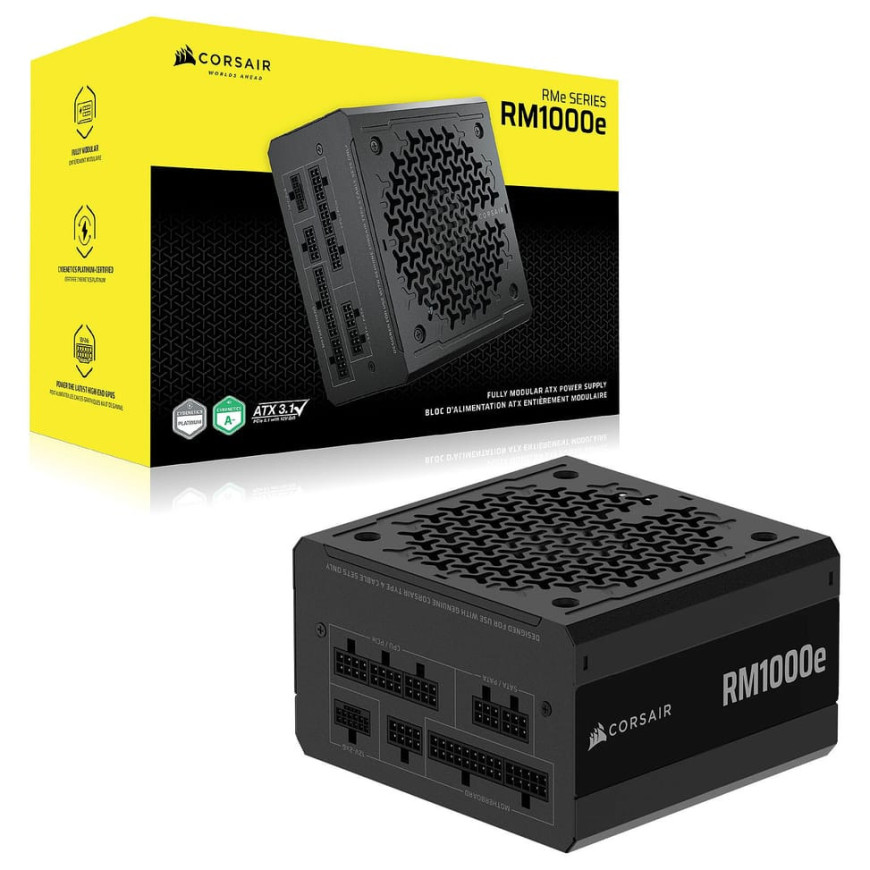Alimentation PC Corsair RM1000e Fully Modular Ref: CP-9020297-EU Noir (840006691327)