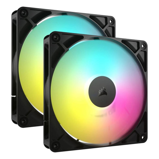 Ventilateur de Boitier Corsair RS140 ARGB, 140mm Fan Dual Pack Ref: CO-9050183-WW Noir (840006684152)