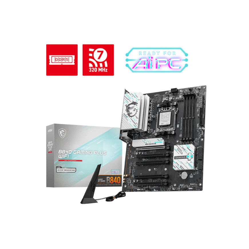 Carte Mère MSI B840 GAMING PLUS WIFI (4711377286589)